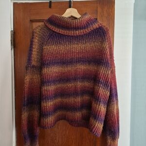 Mossimo Supply Co. Women's Cowl Neck Sweater - Red, Purple, Gold